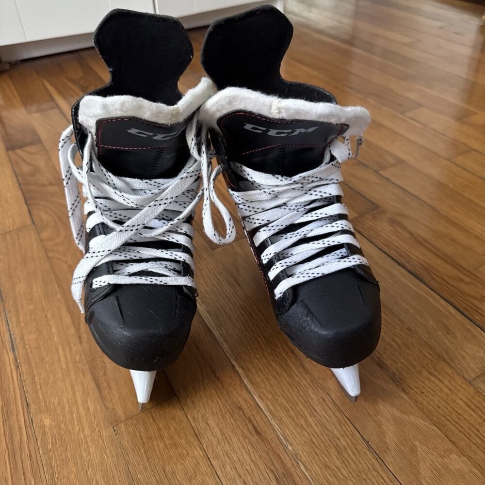 CCM Kids Black and White Ice Skates